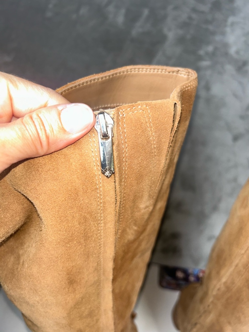 Sam Edelman bohemian Camellia Over-the-Knee Suede Boot in Cognac Tan - Picture 5 of 16